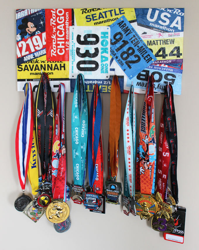 Running Large Hooked on Medals and Bib Hanger - Running Inspiration