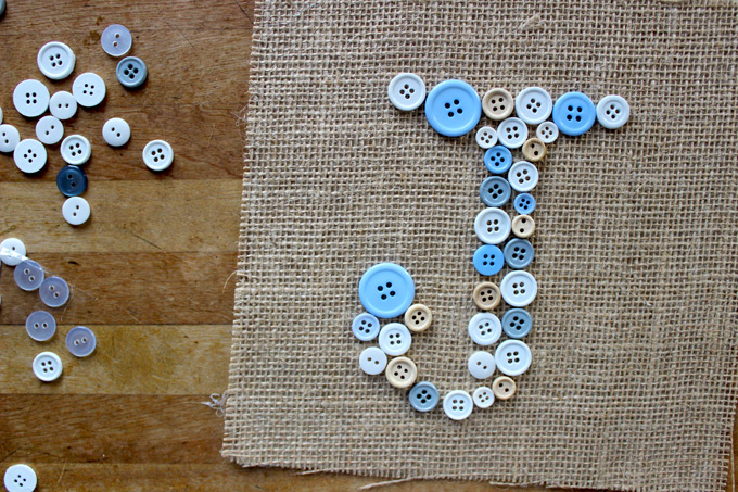 diy button letter