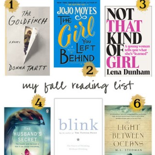 my fall reading list