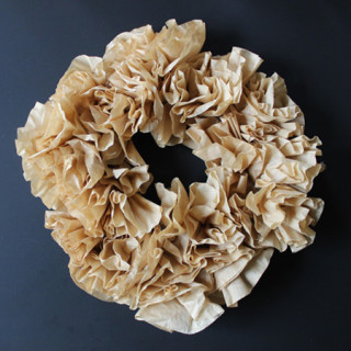 coffee filter flower wreath