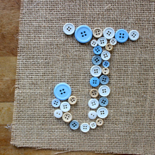 diy button letter