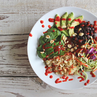 sriracha quinoa crunch bowl